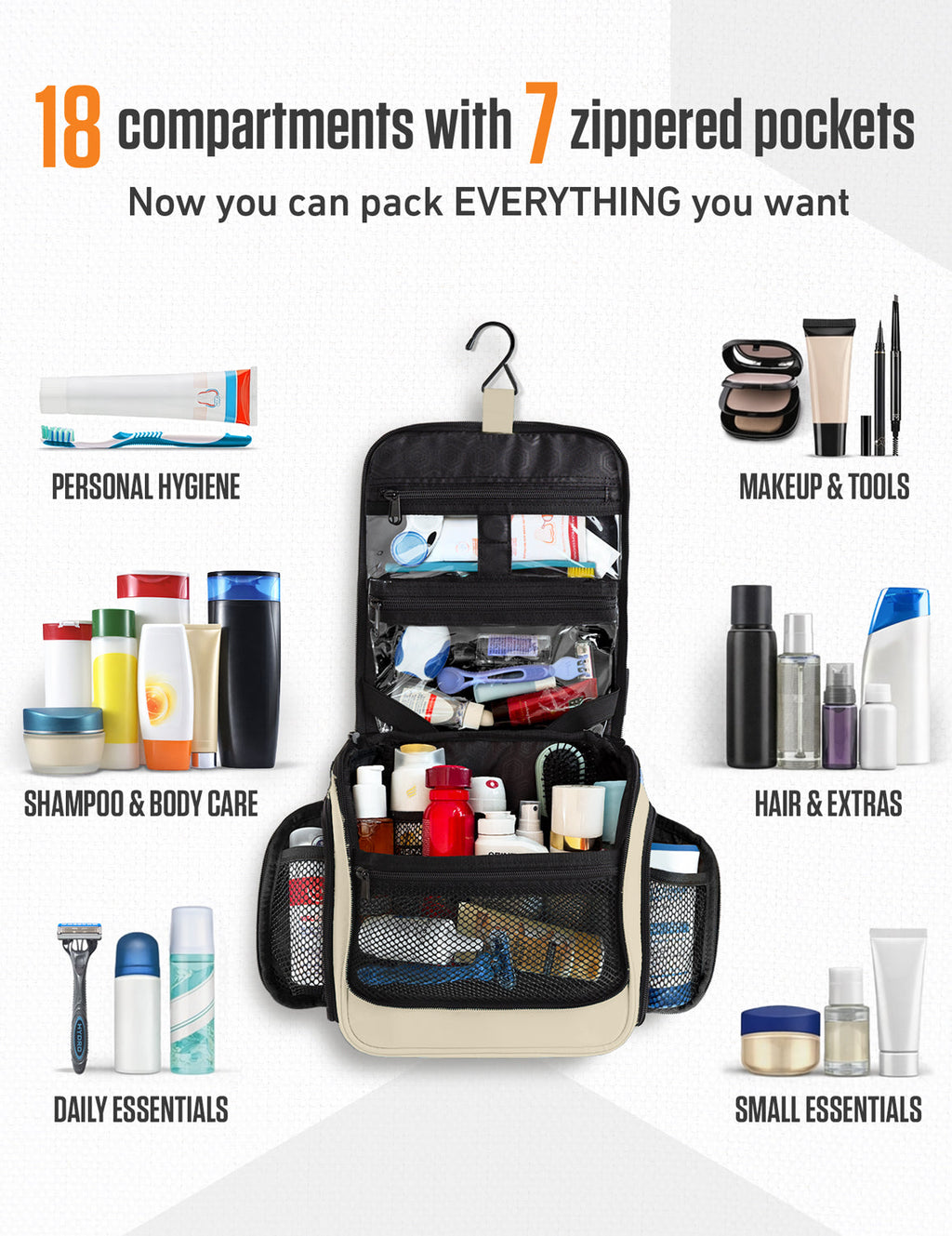 Hanging Travel Toiletry Bag