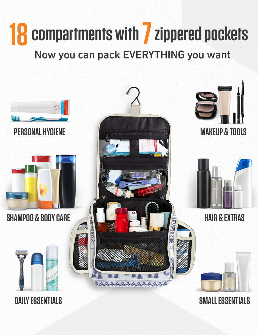 Hanging Travel Toiletry Bag