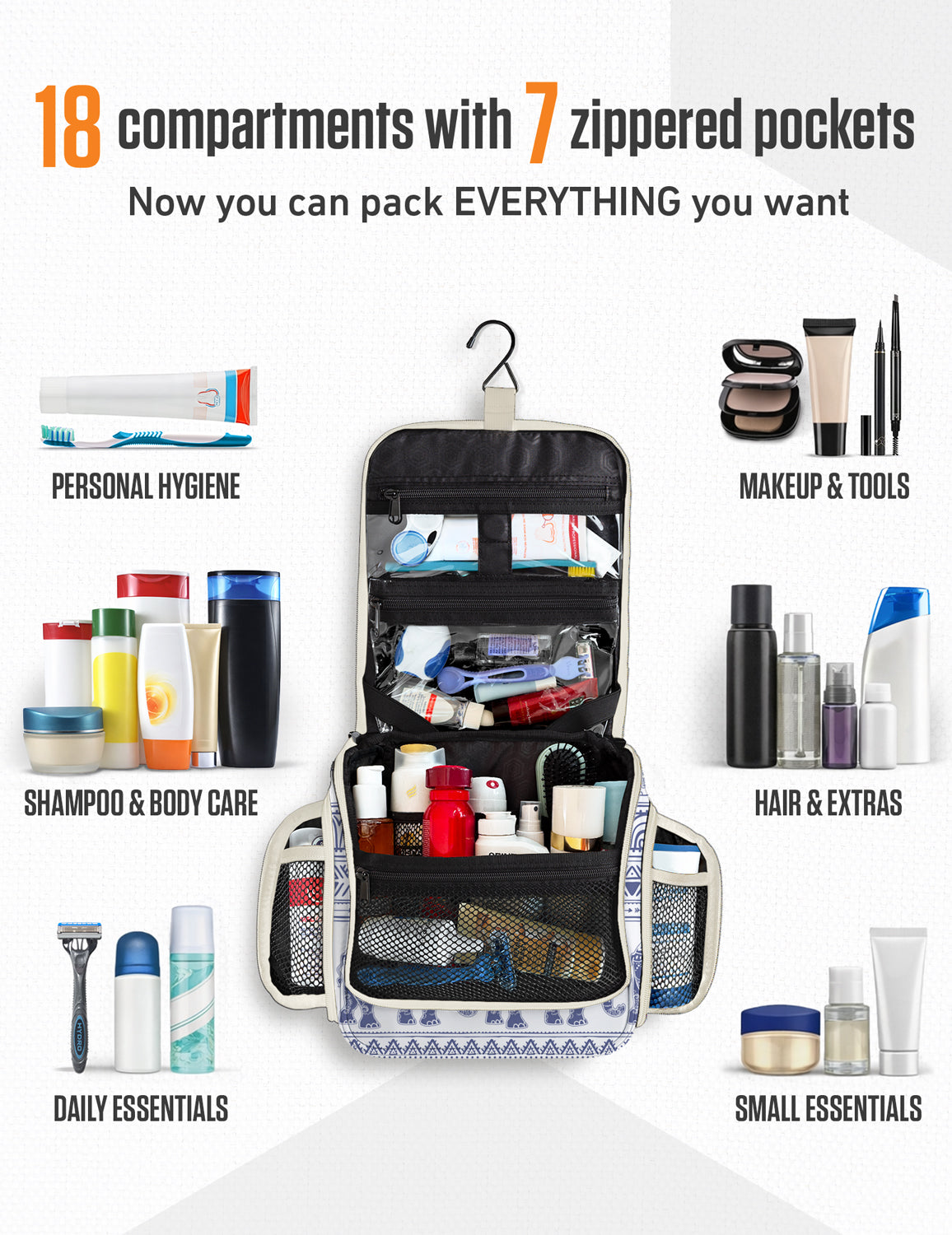 Hanging Travel Toiletry Bag