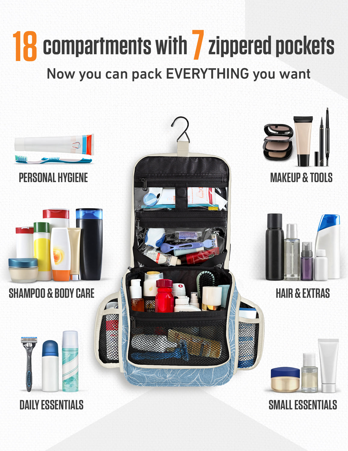 Hanging Travel Toiletry Bag