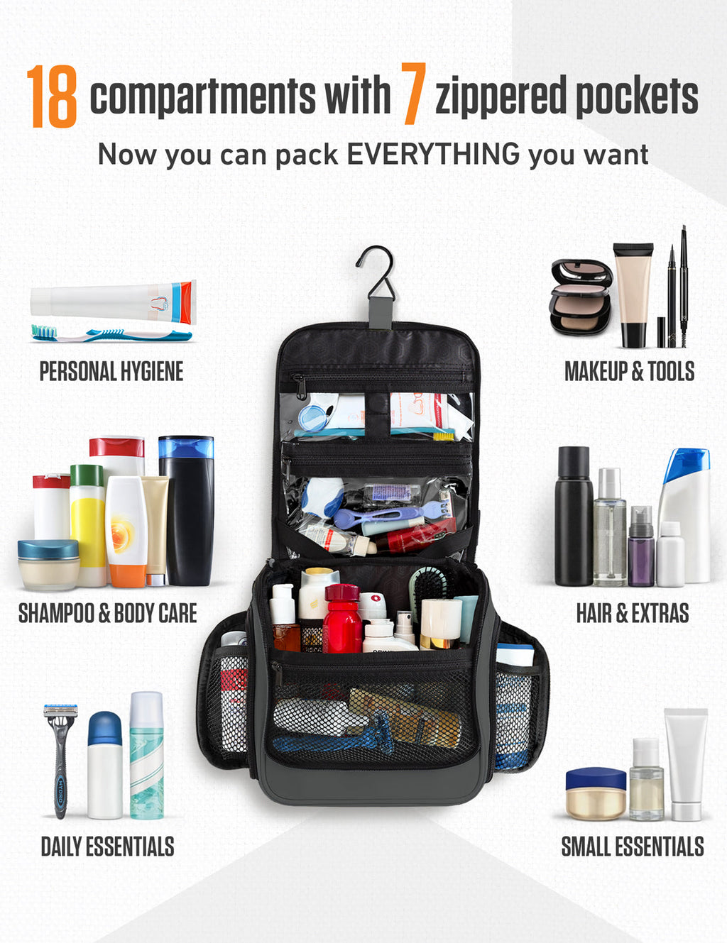 Hanging Travel Toiletry Bag