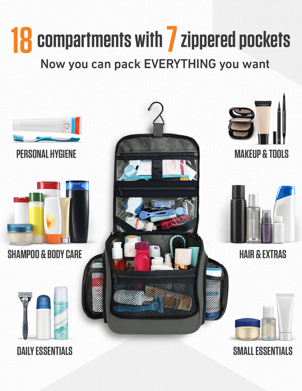 Hanging Travel Toiletry Bag