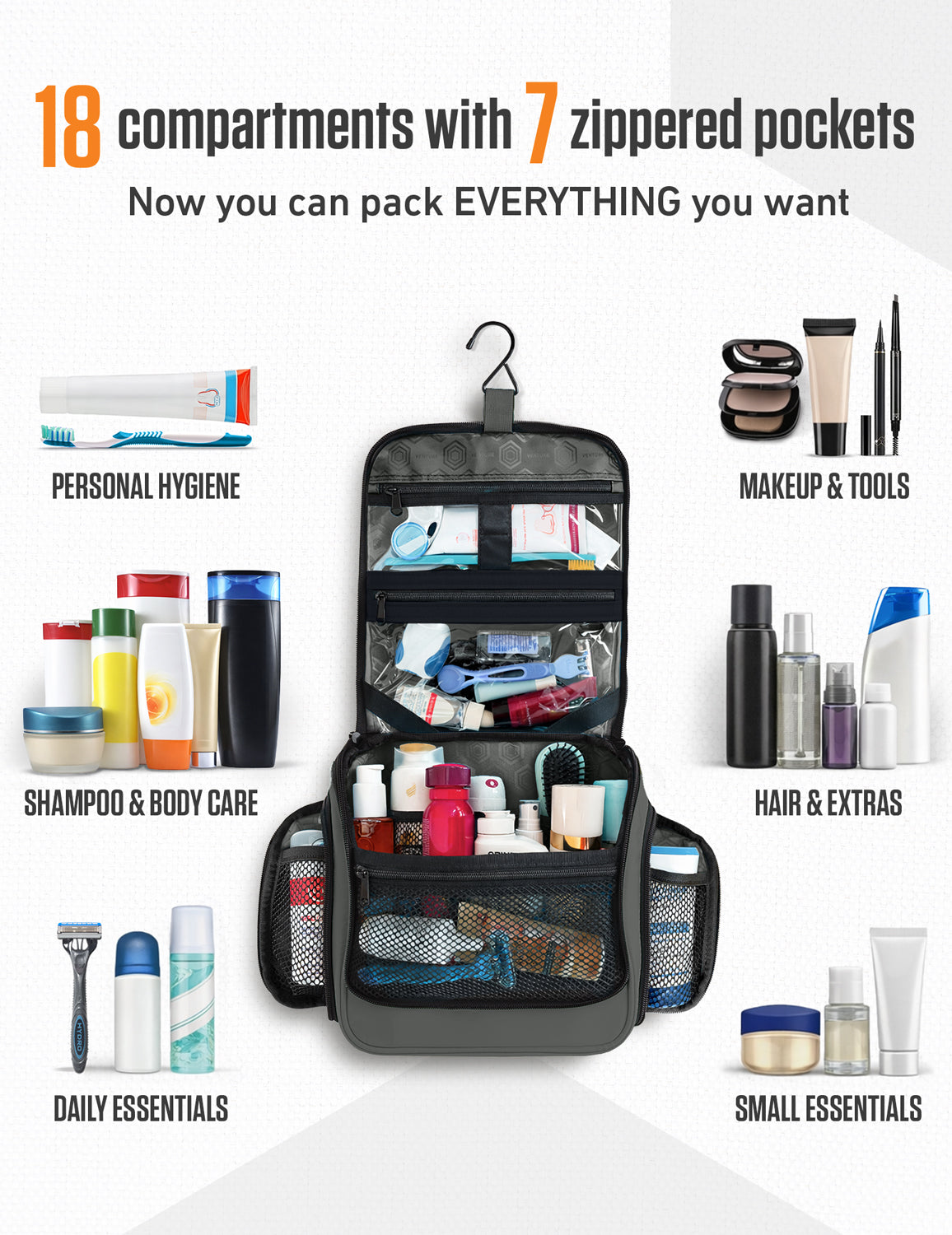 Hanging Travel Toiletry Bag