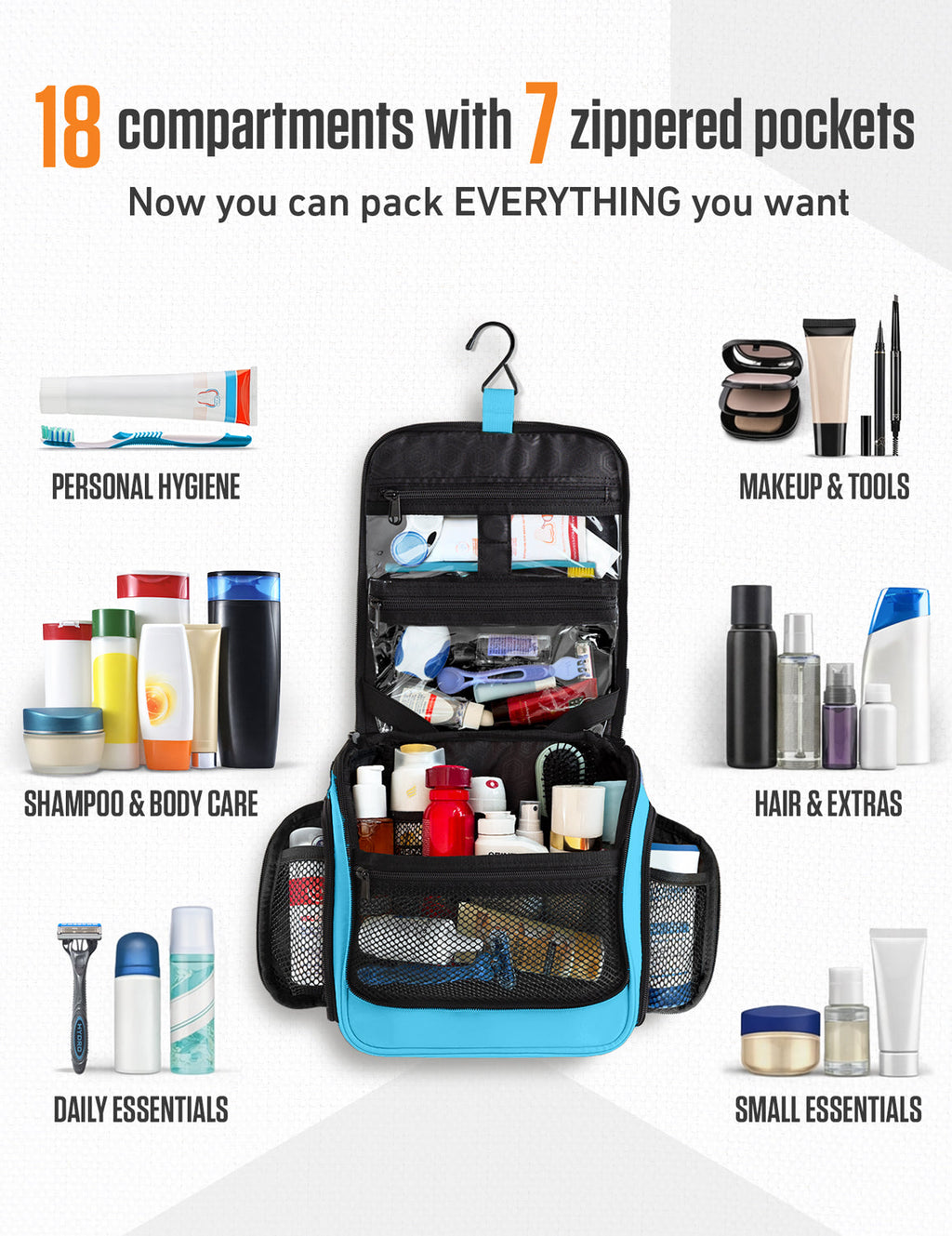 Hanging Travel Toiletry Bag