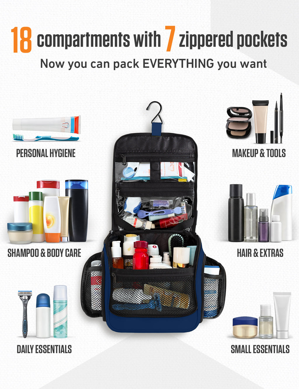 Hanging Travel Toiletry Bag