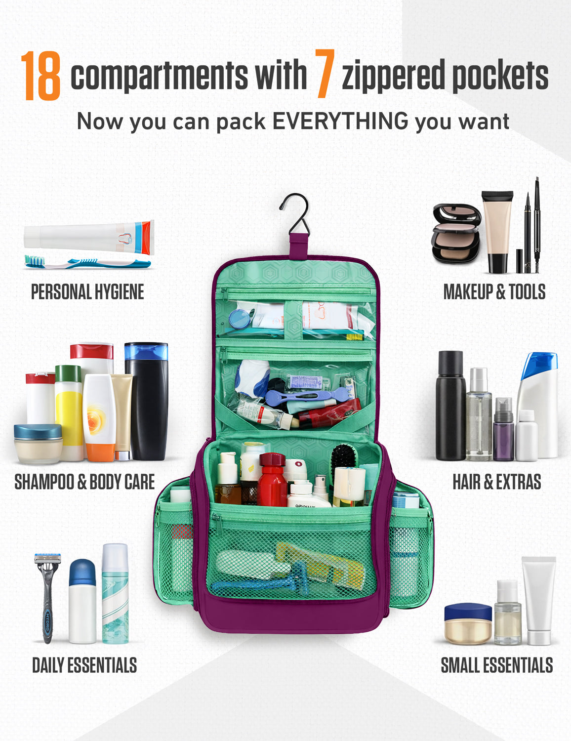 Hanging Travel Toiletry Bag