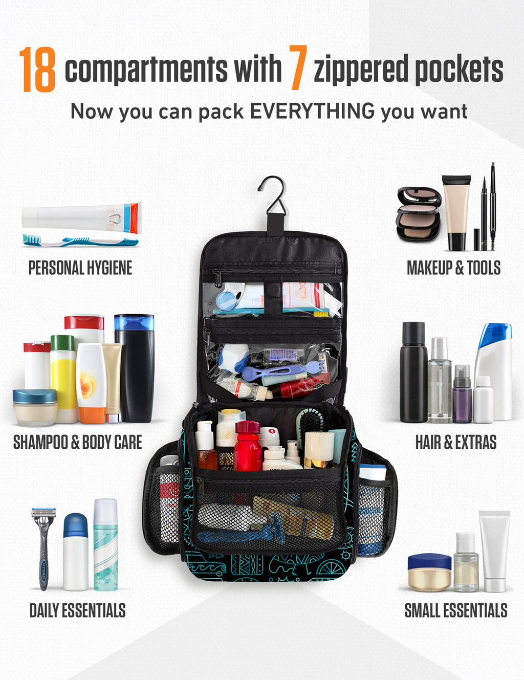 Hanging Travel Toiletry Bag