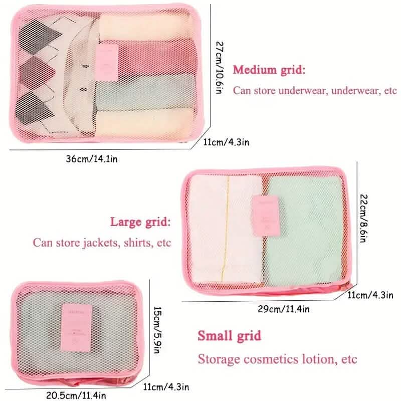 Minimalist Solid Color Versatile Luggage Bag Set