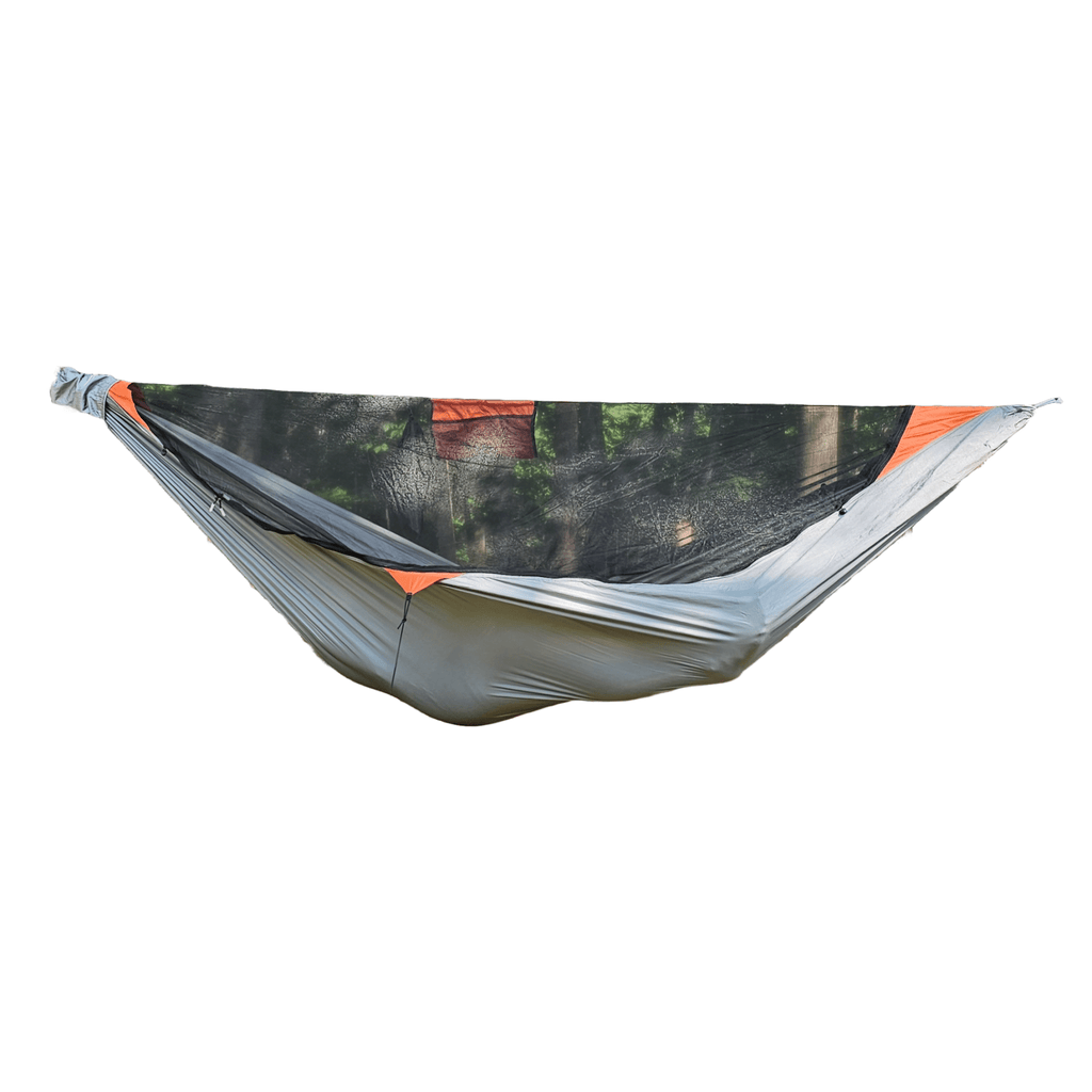 Hammock with a forest view on a white background