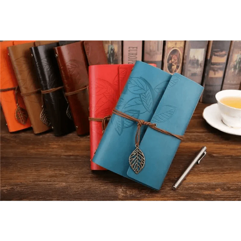 Vintage PU Leather Diary Notebook Journal  Retro Book Traveler Planners Office School Supplies