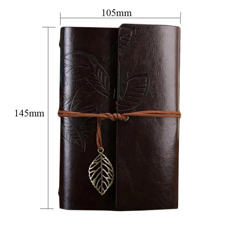 Vintage PU Leather Diary Notebook Journal  Retro Book Traveler Planners Office School Supplies