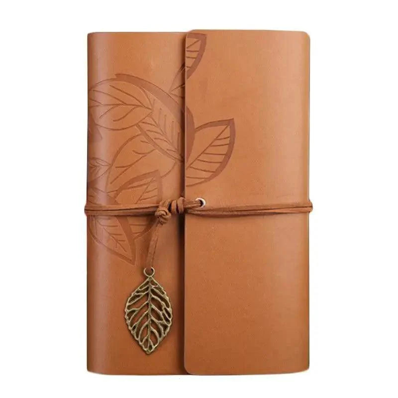 Vintage PU Leather Diary Notebook Journal  Retro Book Traveler Planners Office School Supplies