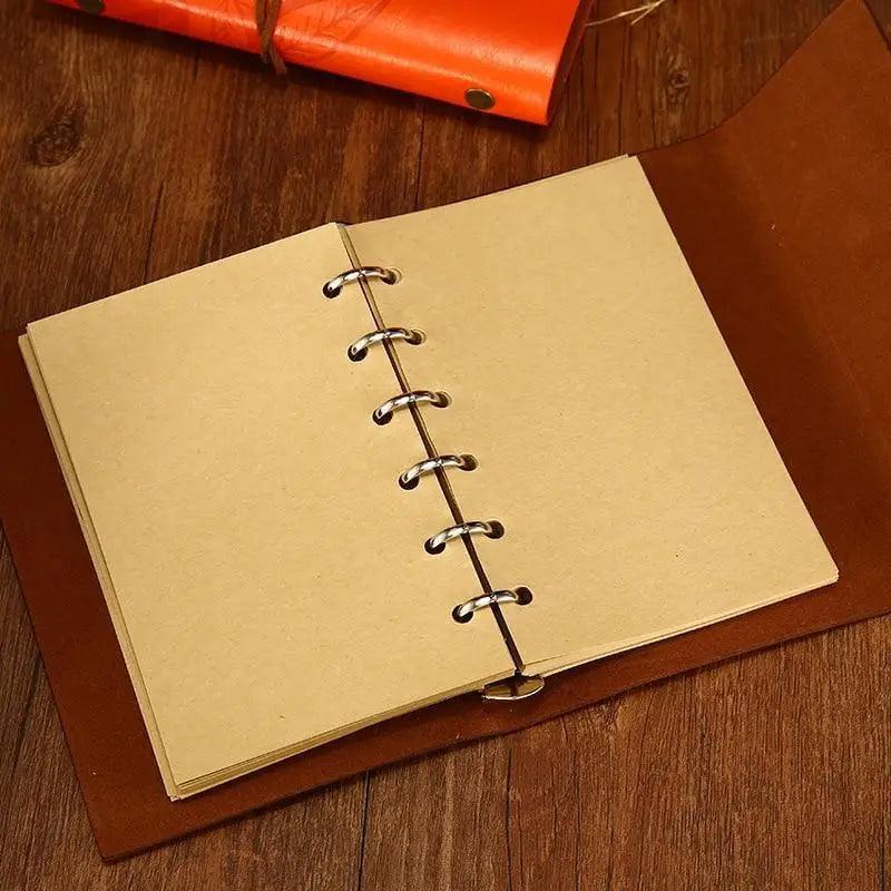 Vintage PU Leather Diary Notebook Journal  Retro Book Traveler Planners Office School Supplies